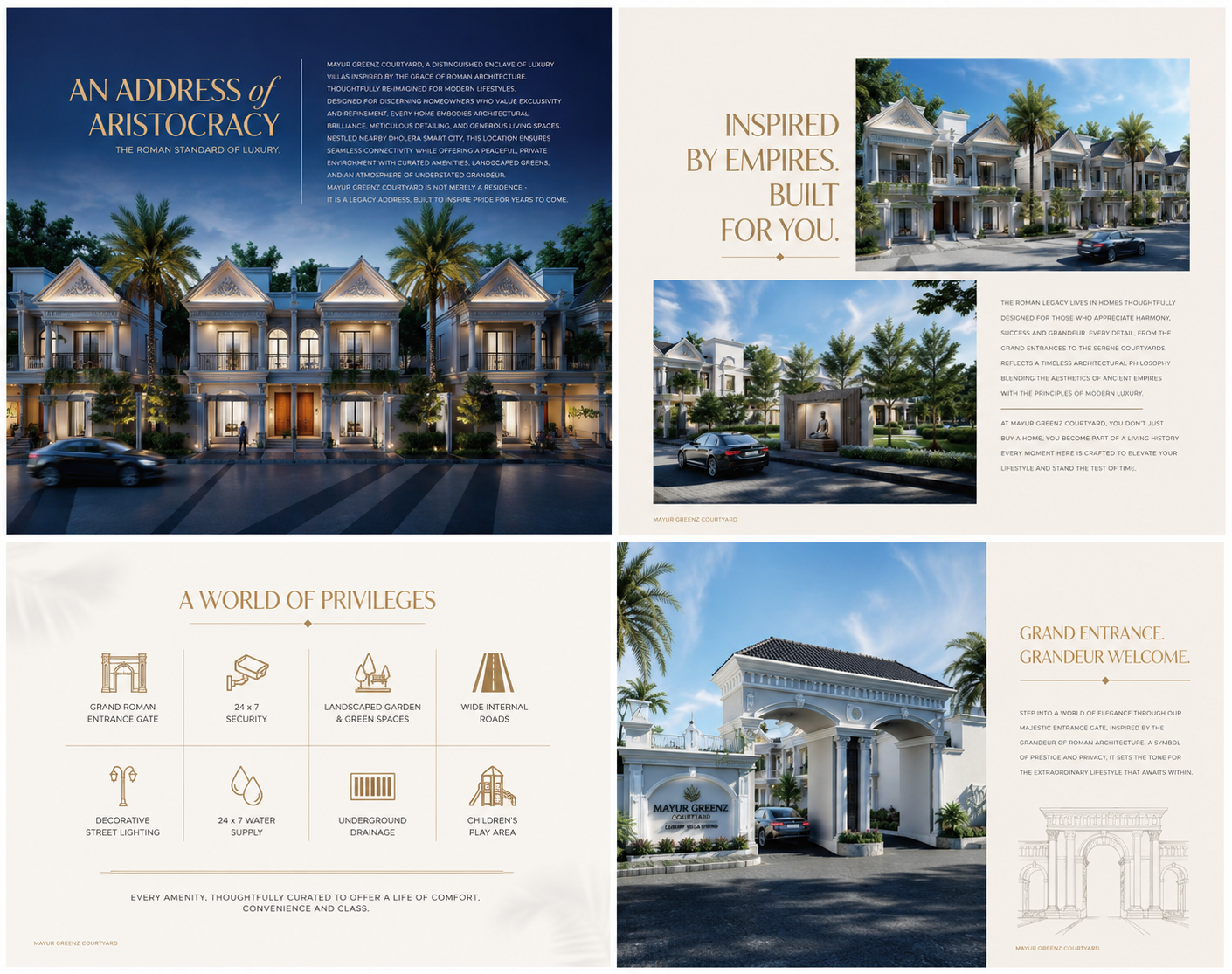 Mayur Greenz Courtyard luxury villa project in Dholera Smart City Gujarat