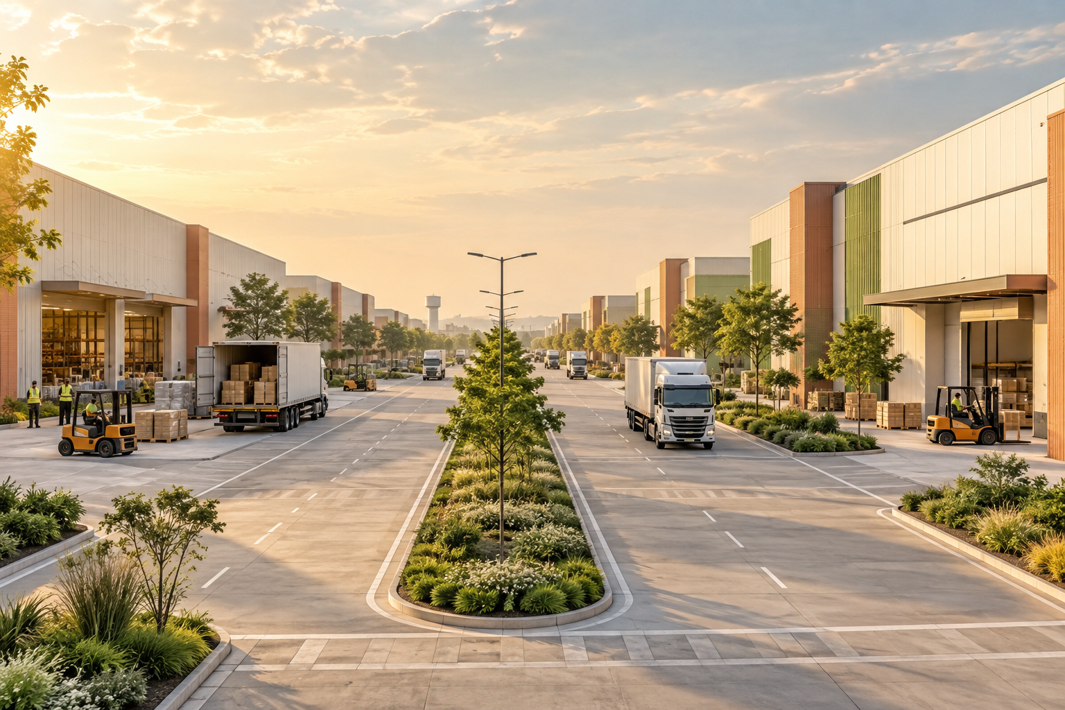 Industrial Plots in Dholera Industrial plots in Dholera with logistics roads and warehouse infrastructure